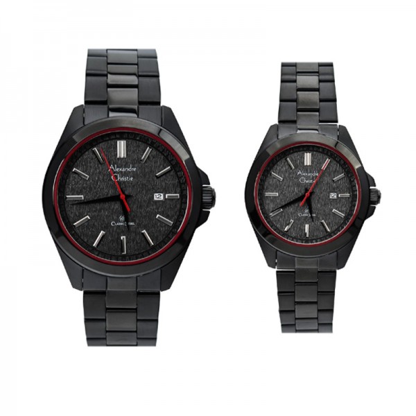 Alexandre Christie AC 8644 Black Red Couple